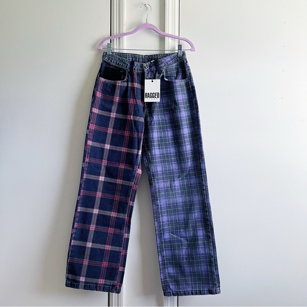 The Ragged Priest Jekyl Mix Check Dad Jeans - Picture 9 of 10